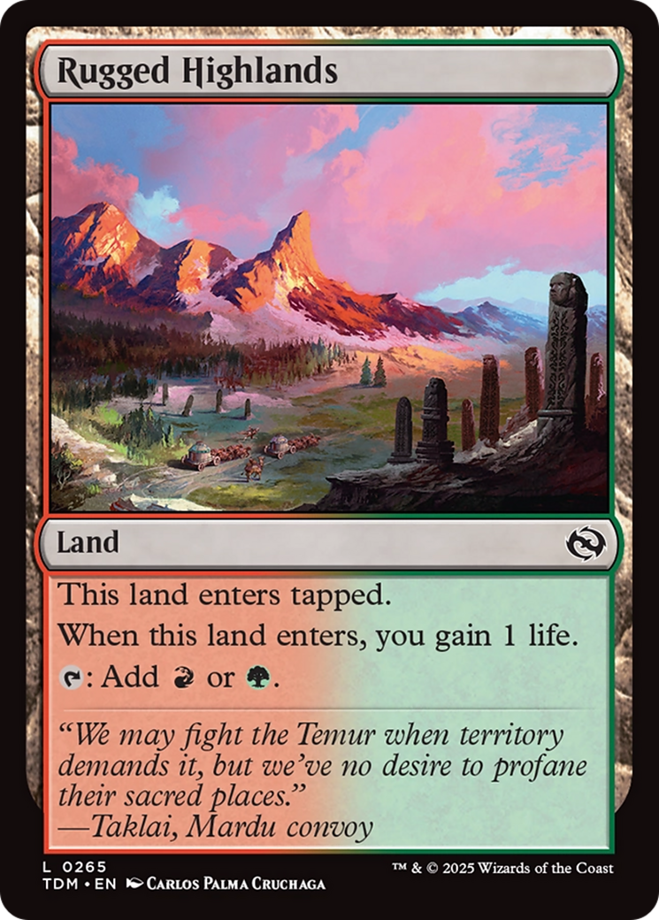 Rugged Highlands [Tarkir: Dragonstorm] | Good Games Cannington