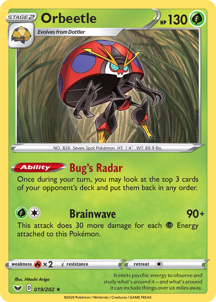 Orbeetle (019/202) [Sword & Shield: Base Set] | Good Games Cannington