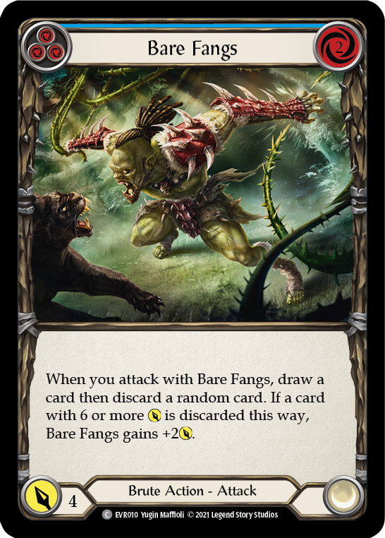 Bare Fangs (Blue) [EVR010] (Everfest)  1st Edition Normal | Good Games Cannington