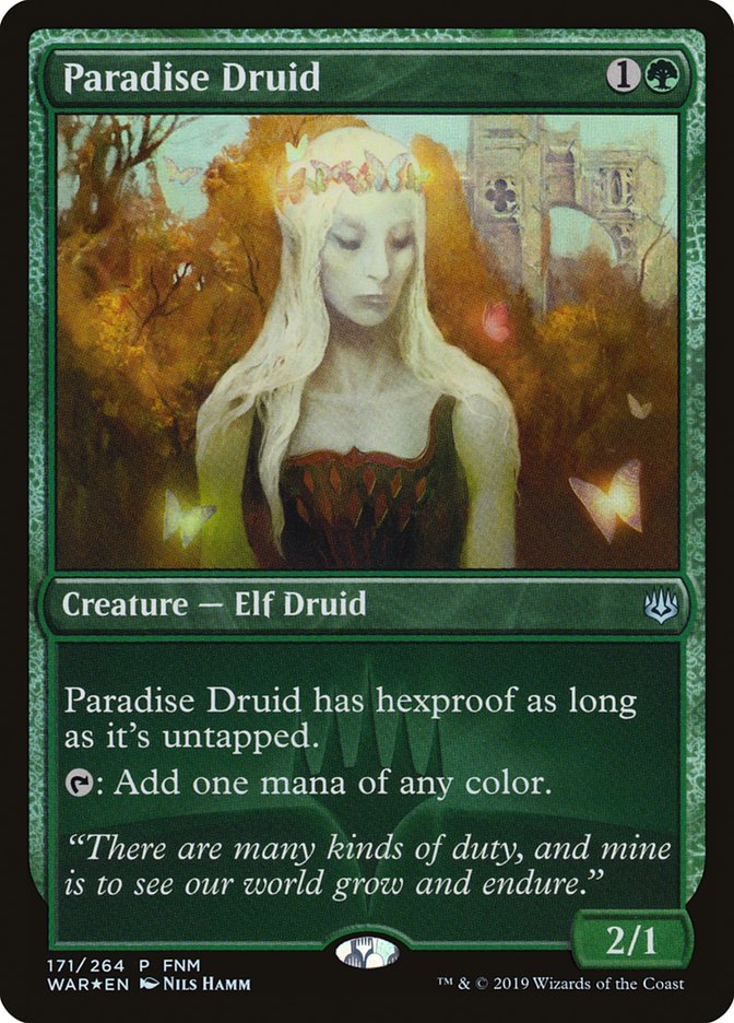Paradise Druid (FNM) [War of the Spark Promos] | Good Games Cannington
