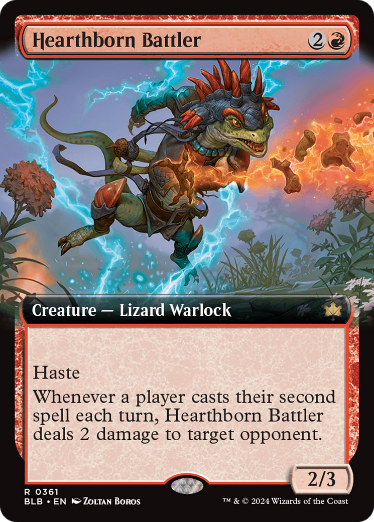 Hearthborn Battler (Extended Art) [Bloomburrow] | Good Games Cannington