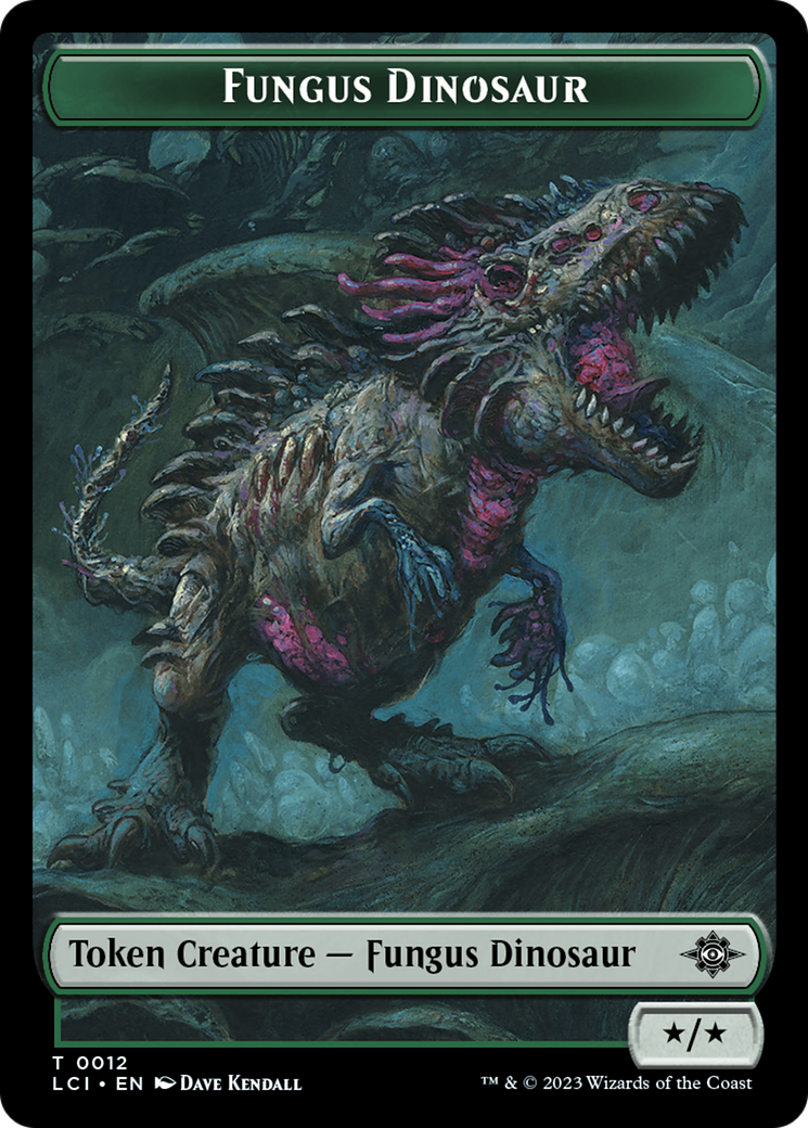 Fungus Dinosaur // Skeleton Pirate Double-Sided Token [The Lost Caverns of Ixalan Tokens] | Good Games Cannington