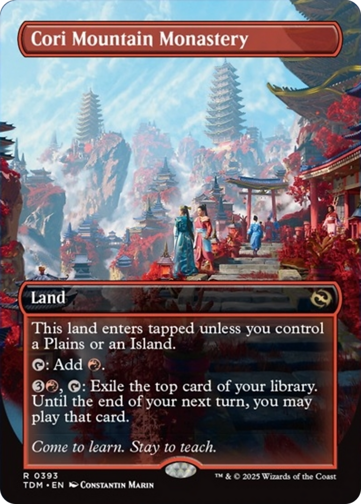 Cori Mountain Monastery (Borderless) [Tarkir: Dragonstorm] | Good Games Cannington