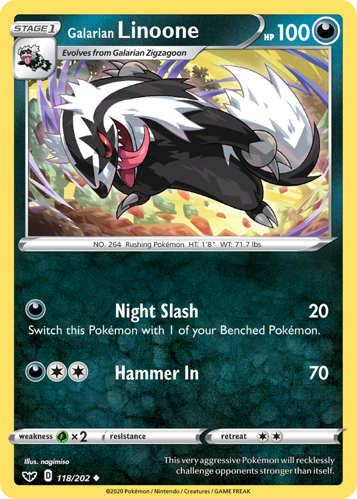 Galarian Linoone (118/202) [Sword & Shield: Base Set] | Good Games Cannington
