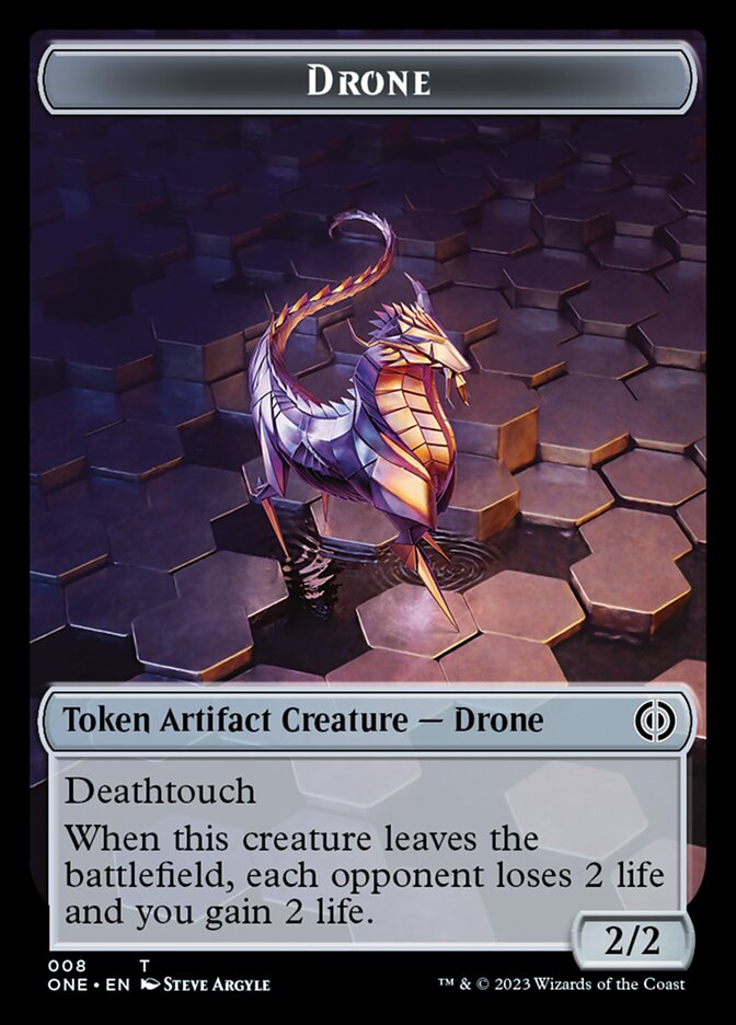 Phyrexian Mite (011) // Drone Double-Sided Token [Phyrexia: All Will Be One Tokens] | Good Games Cannington