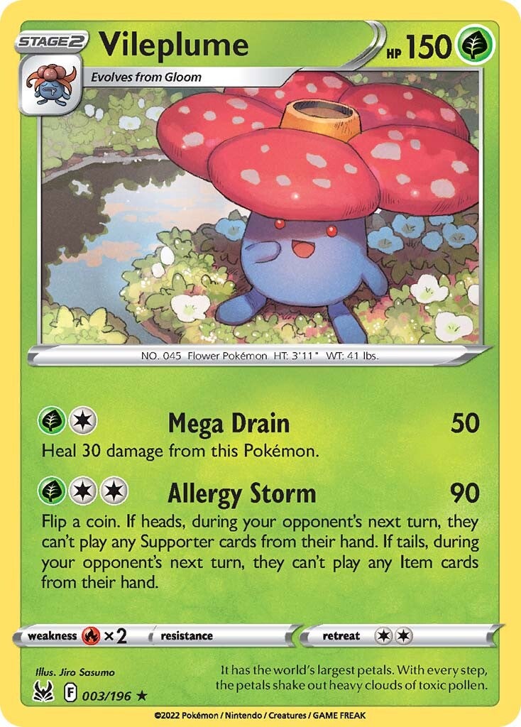 Vileplume (003/196) [Sword & Shield: Lost Origin] | Good Games Cannington