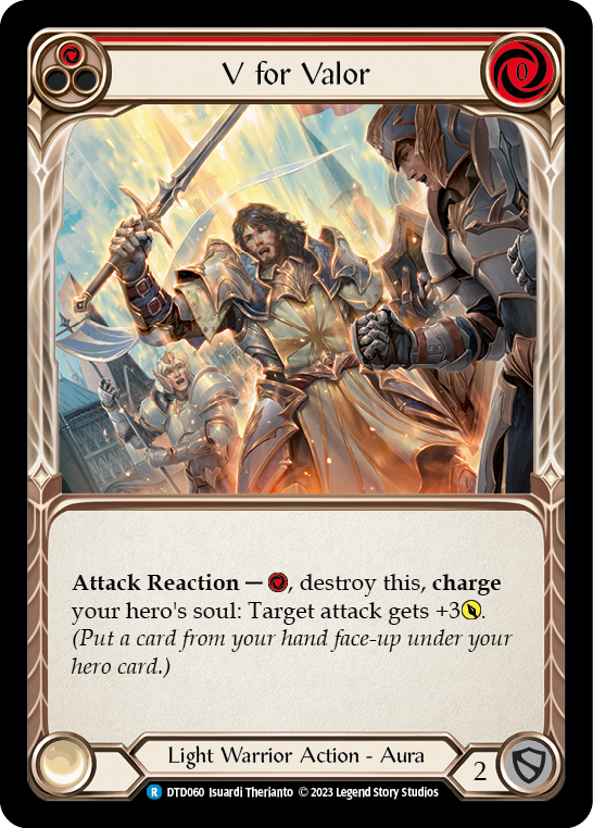 V for Valor (Red) [DTD060] (Dusk Till Dawn)  Rainbow Foil | Good Games Cannington