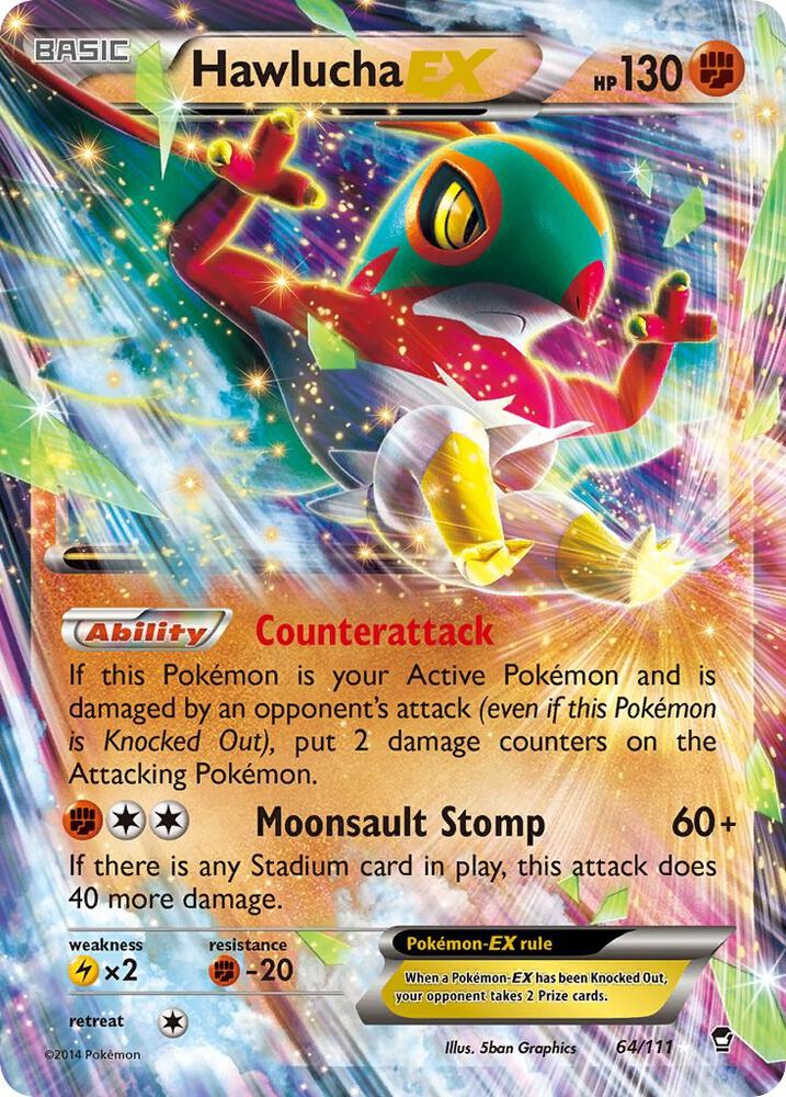 Hawlucha EX 64/111 (XY - Furious Fists)  - Holofoil | Good Games Cannington