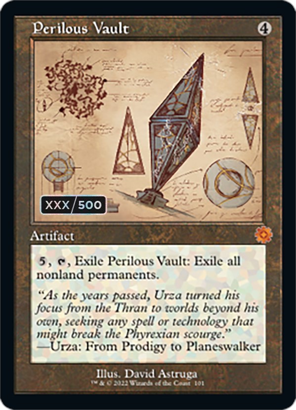 Perilous Vault (Retro Schematic) (Serialized) [The Brothers' War Retro Artifacts] | Good Games Cannington