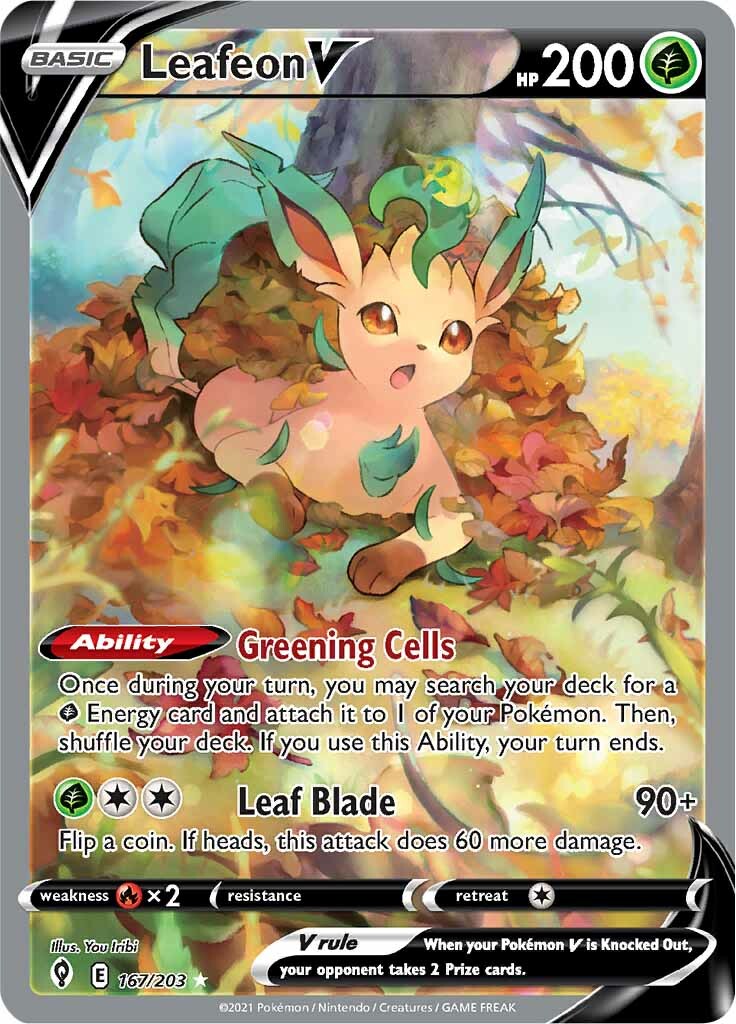 Leafeon V (167/203) [Sword & Shield: Evolving Skies] | Good Games Cannington