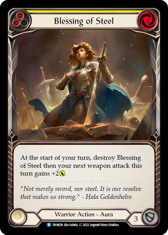Blessing of Steel (Yellow) [DYN074] (Dynasty) | Good Games Cannington