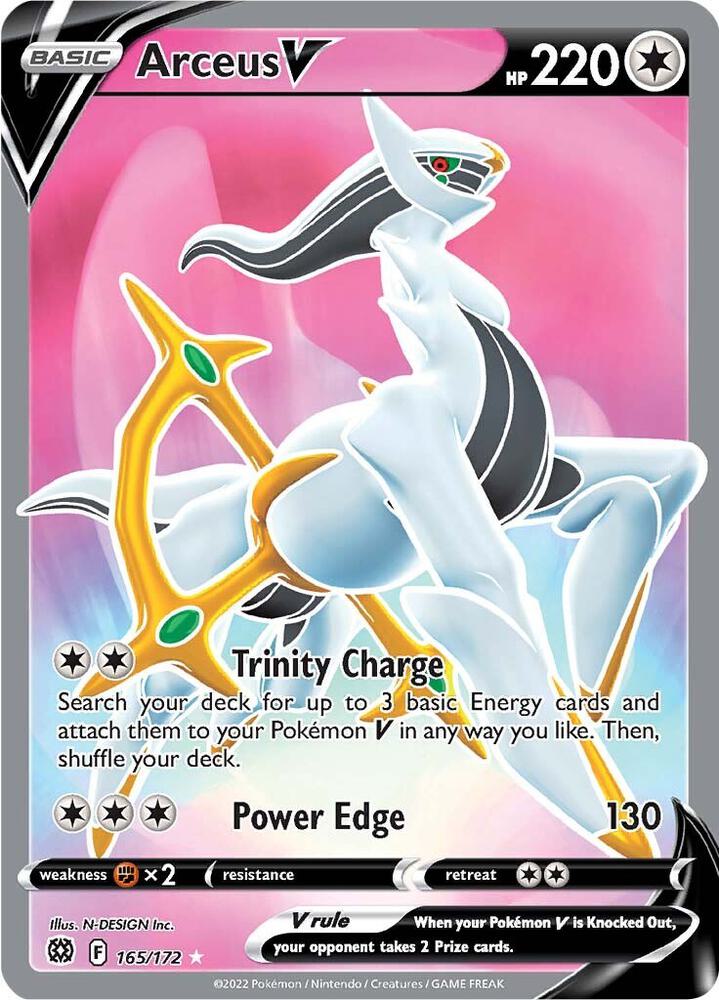 Arceus V 165/172 (SWSH09: Brilliant Stars)  - Holofoil | Good Games Cannington