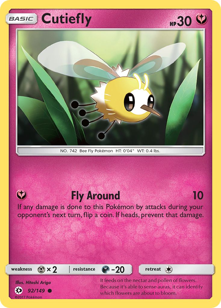 Cutiefly (92/149) [Sun & Moon: Base Set] | Good Games Cannington