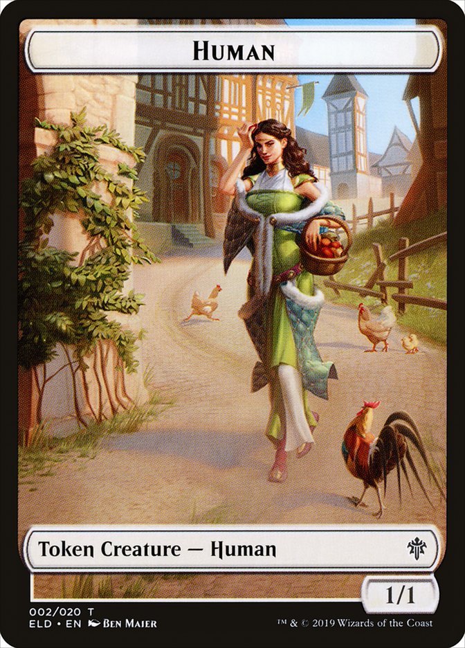 Human Token [Throne of Eldraine Tokens] | Good Games Cannington
