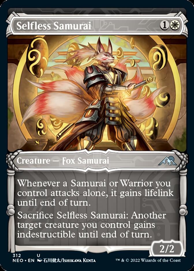 Selfless Samurai (Showcase Samurai) [Kamigawa: Neon Dynasty] | Good Games Cannington