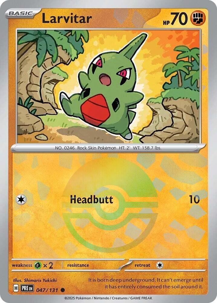 Larvitar (047/131) (Poke Ball Pattern) [Scarlet & Violet: Prismatic Evolutions] | Good Games Cannington