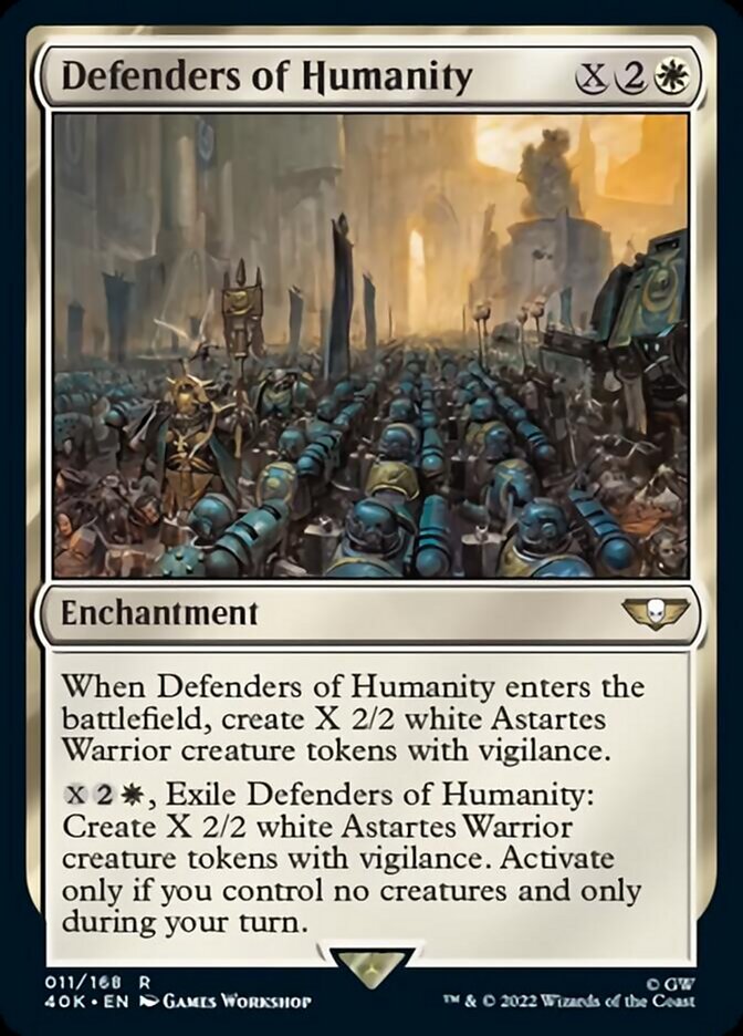 Defenders of Humanity (Surge Foil) [Warhammer 40,000] | Good Games Cannington