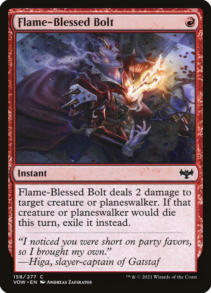 Flame-Blessed Bolt 158 (Innistrad: Crimson Vow)  | Good Games Cannington