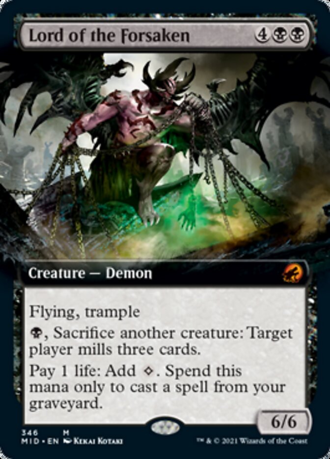 Lord of the Forsaken (Extended Art) [Innistrad: Midnight Hunt] | Good Games Cannington