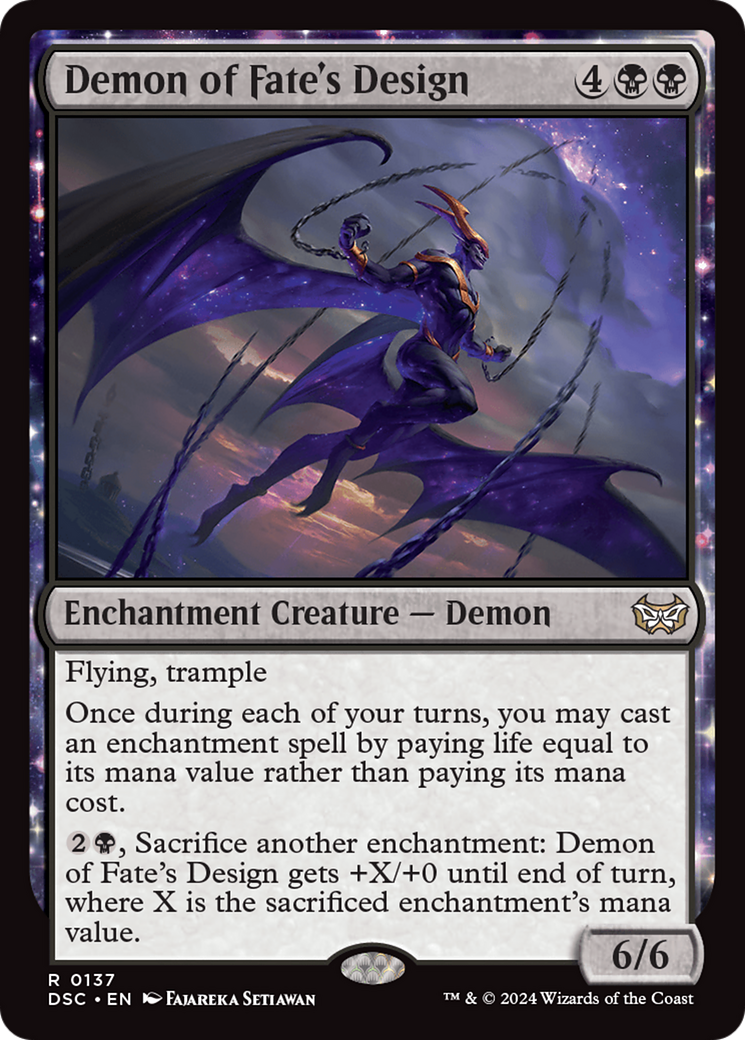 Demon of Fate's Design [Duskmourn: House of Horror Commander] | Good Games Cannington