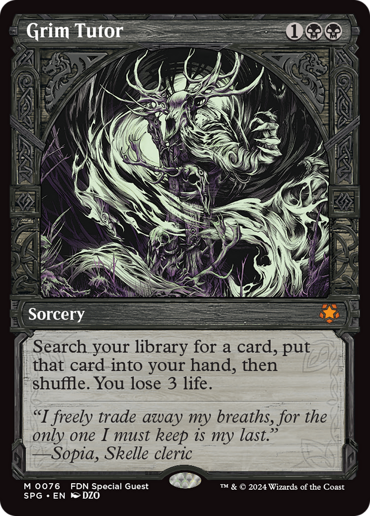 Grim Tutor (Showcase) [Foundations Special Guests] | Good Games Cannington