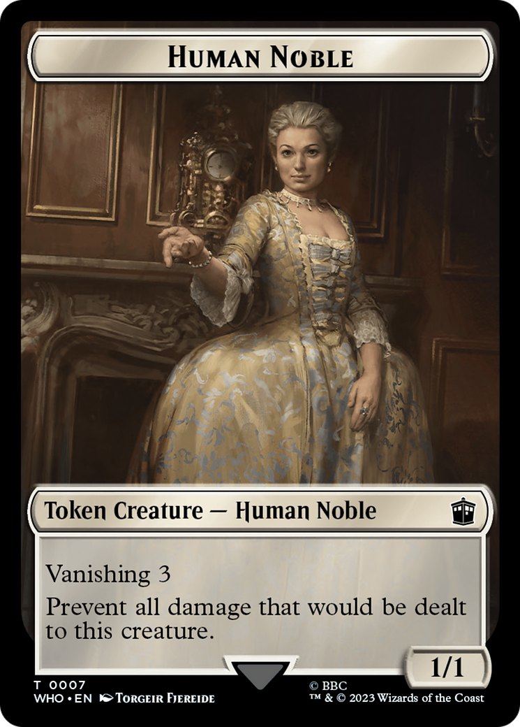 Human Noble // Cyberman Double-Sided Token [Doctor Who Tokens] | Good Games Cannington