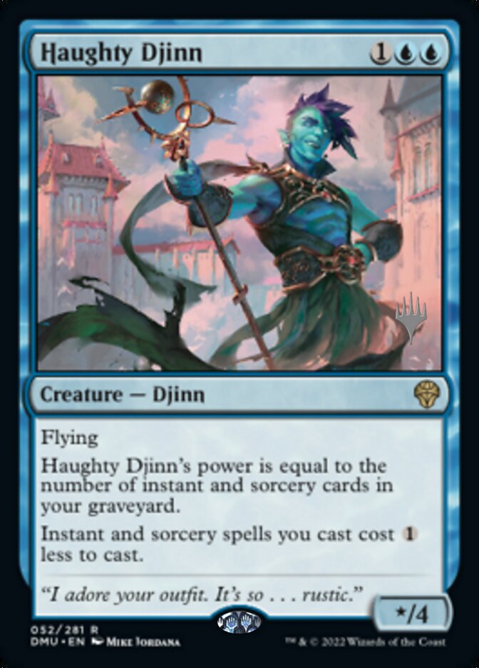 Haughty Djinn (Promo Pack) [Dominaria United Promos] | Good Games Cannington