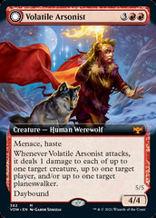 Volatile Arsonist // Dire-Strain Anarchist (Extended Art) [Innistrad: Crimson Vow] | Good Games Cannington