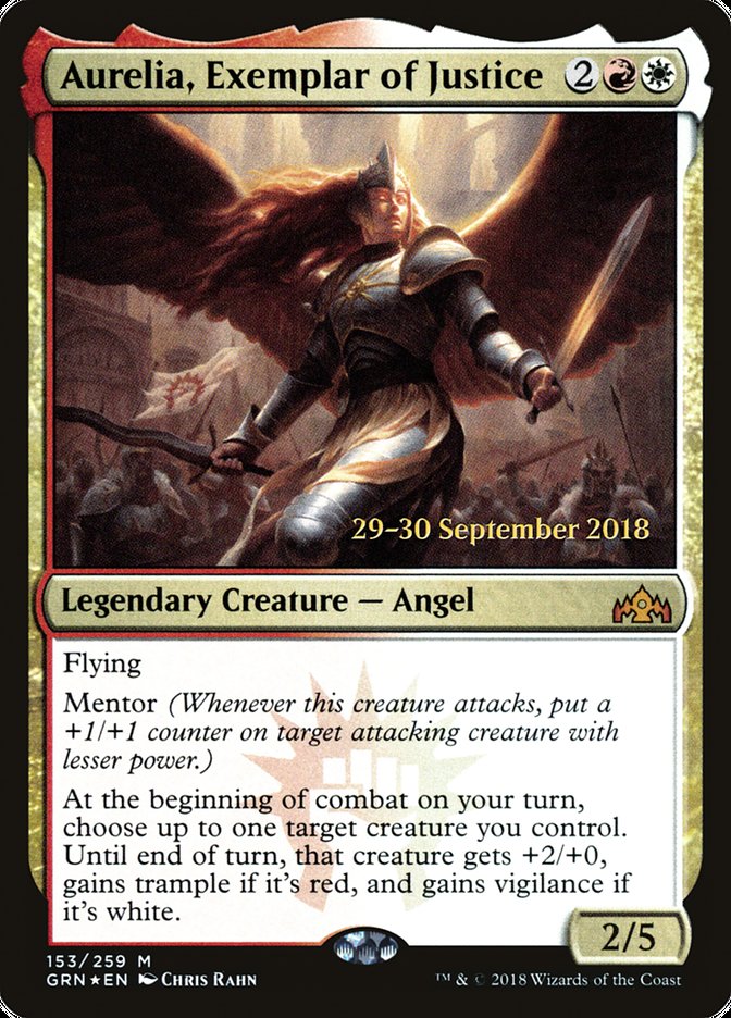 Aurelia, Exemplar of Justice [Guilds of Ravnica Prerelease Promos] | Good Games Cannington