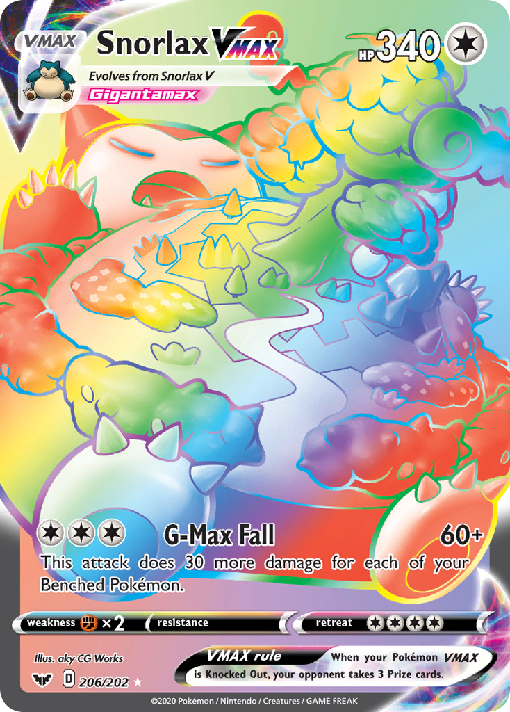 Snorlax VMAX (206/202) [Sword & Shield: Base Set] | Good Games Cannington