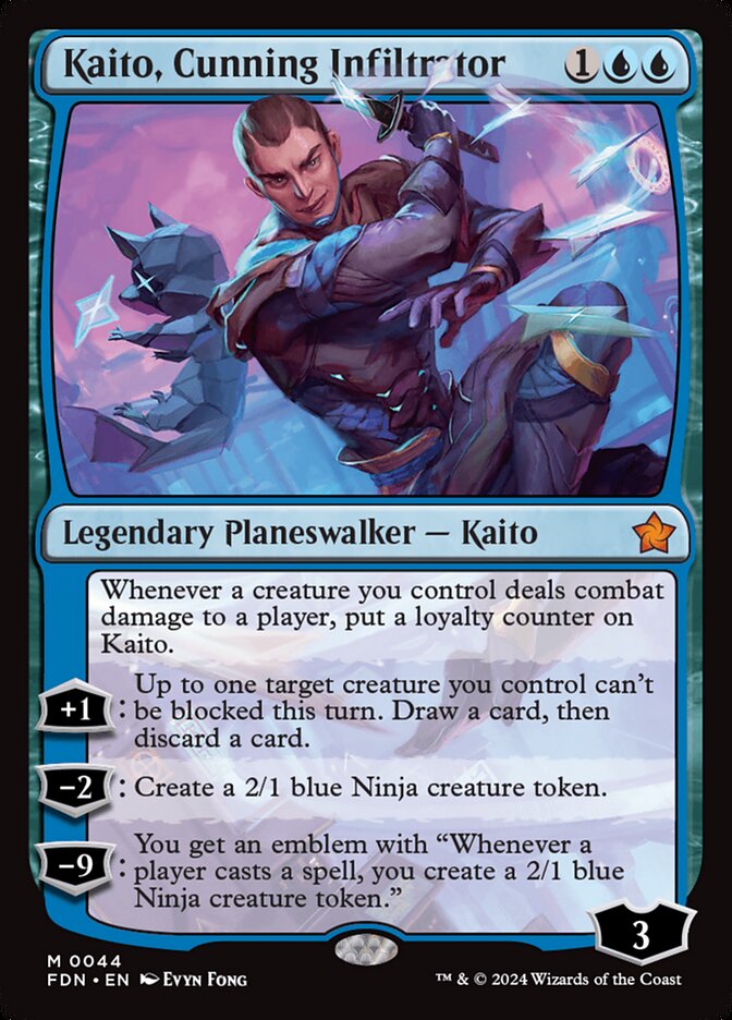 Kaito, Cunning Infiltrator 44/291 (Foundations)  - Foil | Good Games Cannington