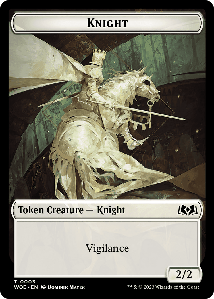 Knight Token [Wilds of Eldraine Tokens] | Good Games Cannington