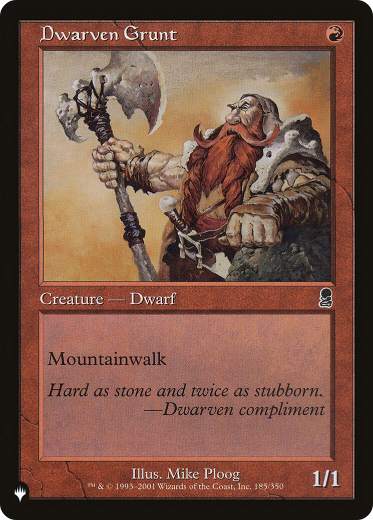 Dwarven Grunt [The List] | Good Games Cannington