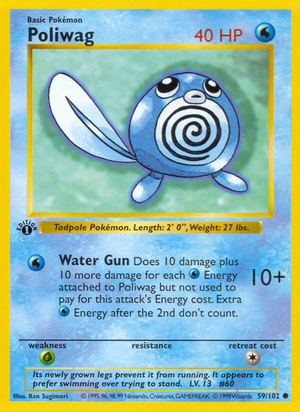 Poliwag (59/102) (Shadowless) [Base Set 1st Edition] | Good Games Cannington
