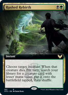 Rushed Rebirth (Extended Art) [Strixhaven: School of Mages] | Good Games Cannington