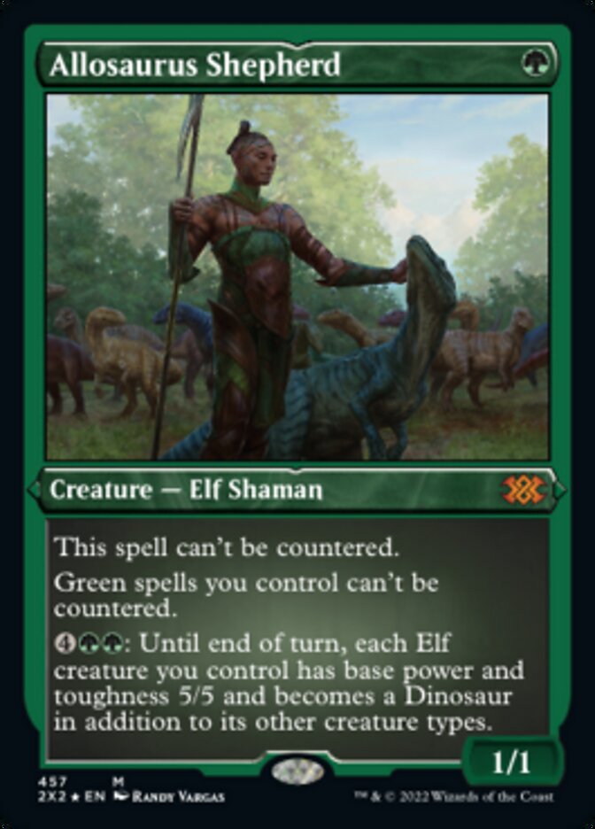 Allosaurus Shepherd (Foil Etched) [Double Masters 2022] | Good Games Cannington