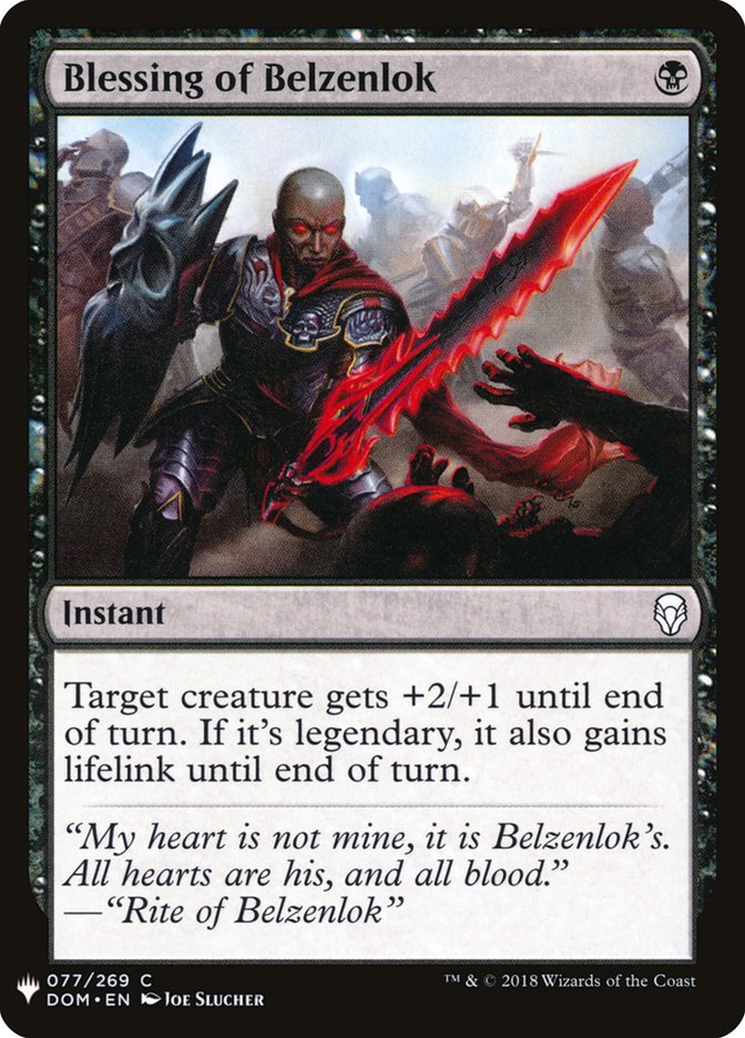 Blessing of Belzenlok [Mystery Booster] | Good Games Cannington