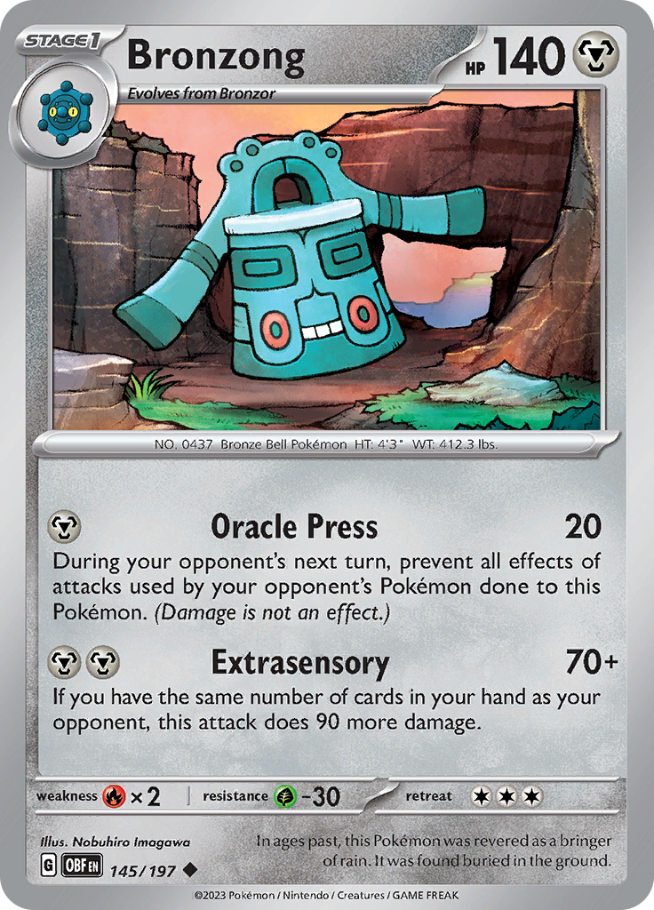 Bronzong (145/197) [Scarlet & Violet: Obsidian Flames] | Good Games Cannington