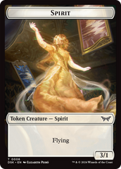 Glimmer // Spirit (0006) Double-Sided Token [Duskmourn: House of Horror Tokens] | Good Games Cannington