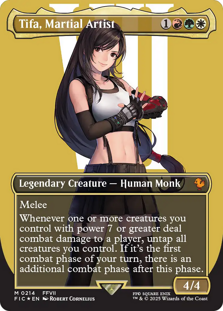 Tifa, Martial Artist (Borderless) (Surge Foil) [FINAL FANTASY Commander] | Good Games Cannington