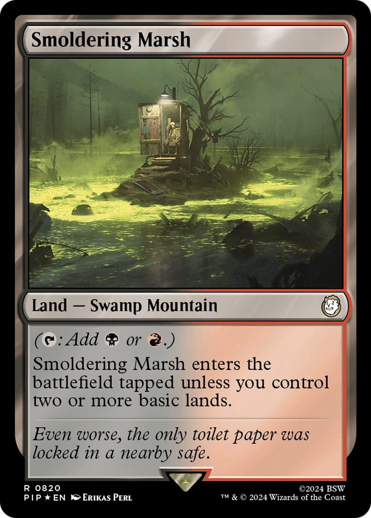 Smoldering Marsh (Surge Foil) [Fallout] | Good Games Cannington