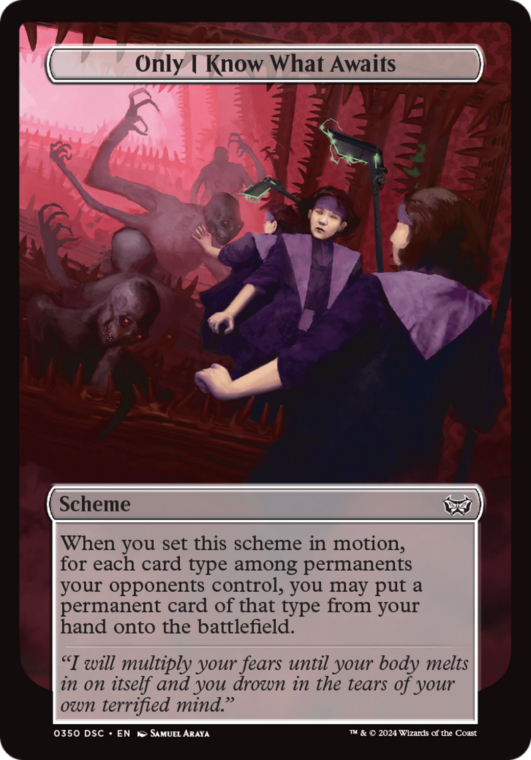Only I Know What Awaits (Full Art) [Duskmourn: Archenemy] | Good Games Cannington