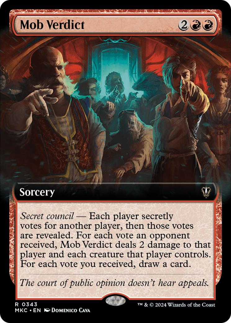 Mob Verdict (Extended Art) [Murders at Karlov Manor Commander] | Good Games Cannington