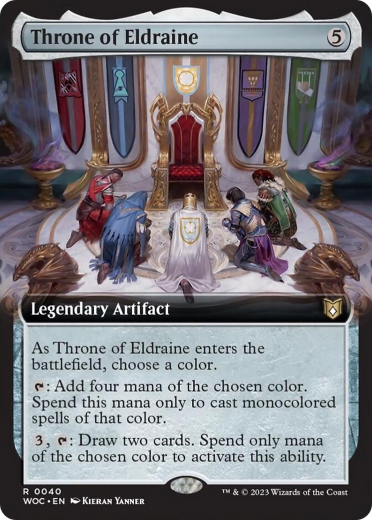 Throne of Eldraine (Extended Art) [Wilds of Eldraine Commander] | Good Games Cannington