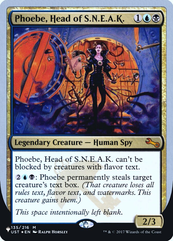 Phoebe, Head of S.N.E.A.K. (Unfinity Foil Edition) [The List] | Good Games Cannington