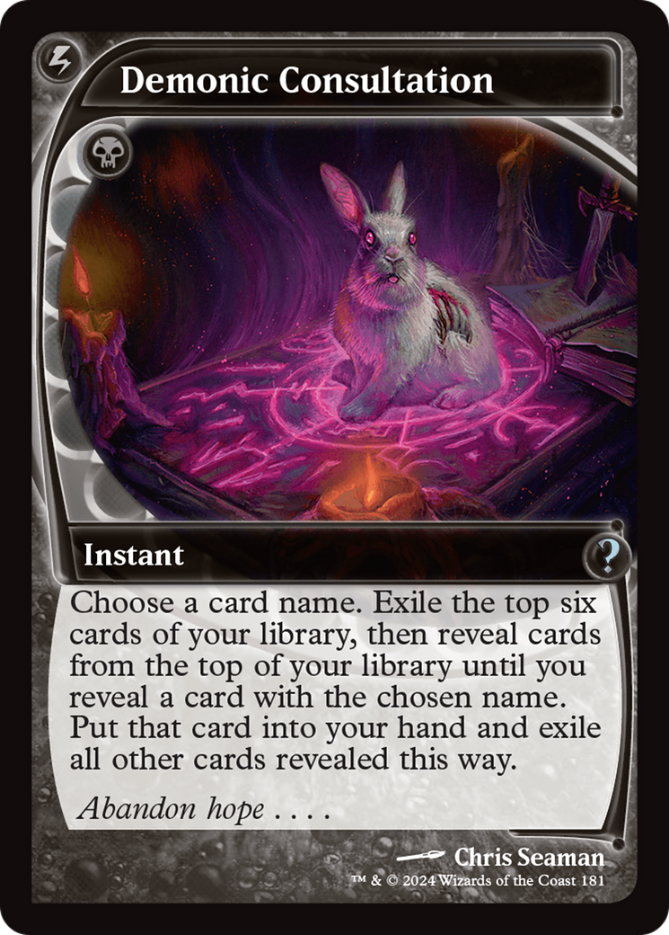 Demonic Consultation (Future Sight) [Mystery Booster 2] | Good Games Cannington