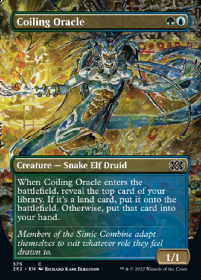 Coiling Oracle (Borderless Alternate Art) [Double Masters 2022] | Good Games Cannington