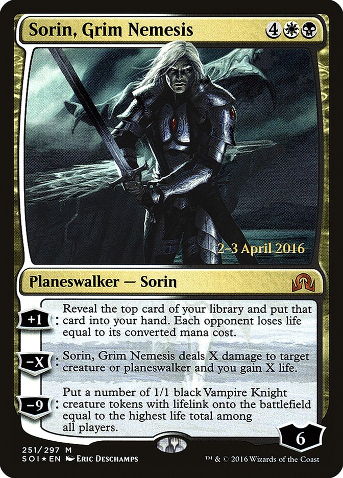 Sorin, Grim Nemesis [Shadows over Innistrad Prerelease Promos] | Good Games Cannington