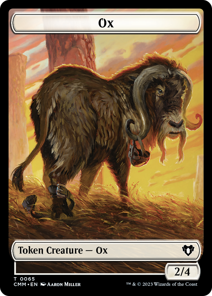 Phyrexian Golem // Ox Double-Sided Token [Commander Masters Tokens] | Good Games Cannington