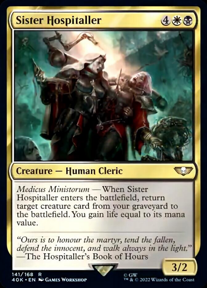 Sister Hospitaller (Surge Foil) [Warhammer 40,000] | Good Games Cannington